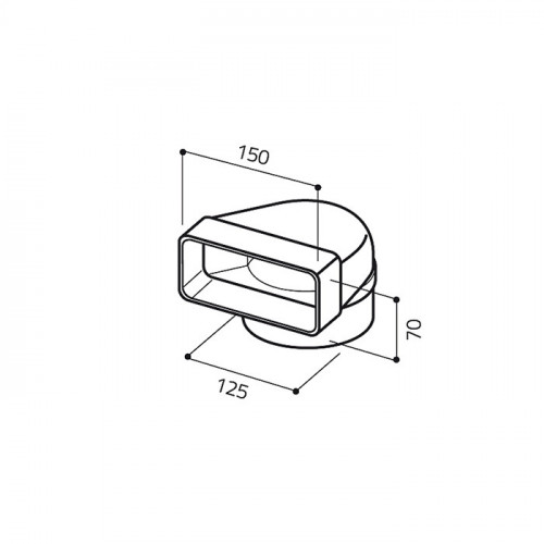 Elica CURVA ROTONDA RETTANG.(1052Q) - Curva...