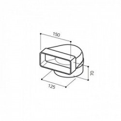 Elica CURVA ROTONDA RETTANG.(1052Q) - Curva Rotonda Rettangolare, 1052Q