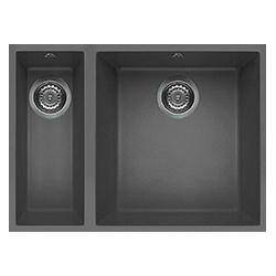 Elleci LMQ15073BSO - Lavello quadra 150, 59x50, 2V, titanium sottotop