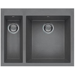 Elleci LMQ15073 - Lavello quadra 150, 59x50, 2V, titanium