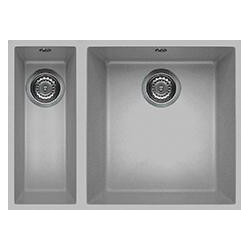 Elleci LMQ15079BSO - Lavello quadra 150, 59x50, 2V, aluminium sottotop