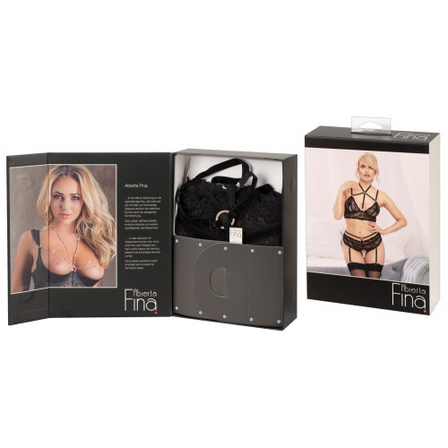 Abierta Fina - Set Reggiseno, Reggicalze, Pizzo...