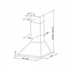 Smeg KDE600EX - Cappa Aspirante a Parete, Inox Satinato, 60 cm, 588 m³/h, D