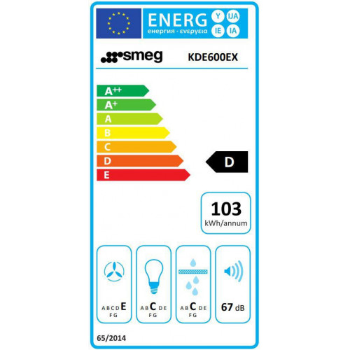 Smeg KDE600EX - Cappa Aspirante a Parete, Inox...