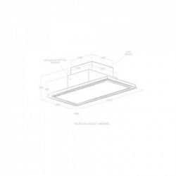 Elica SKYDOME NO MOTOR A/100 - Cappa Aspirante ad Incasso a Soffitto, Bianco, 100 cm, PRF0146230, B, (MOTORE NON INCLUSO)