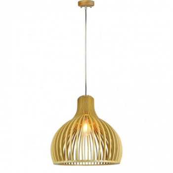 Wooden Pendant Light With...