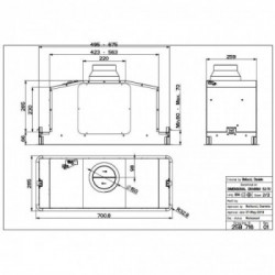 Faber IN-LIGHT WH MATT A52 KL EVO+ - Cappa Aspirante da Incasso, 635 m3/h, Classe A, Bianco, FUN 110.0456.216 