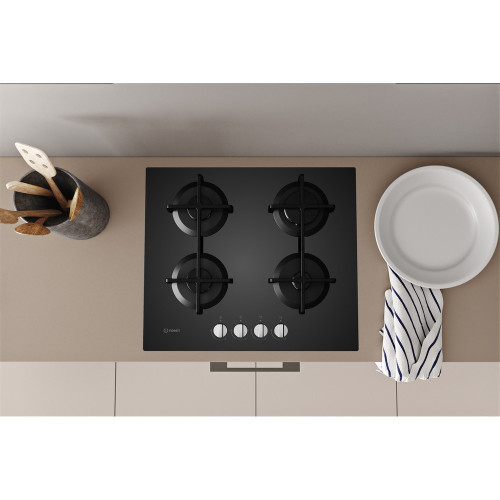 Indesit ING 61T/BK - Piano Cottura a Gas, 4...