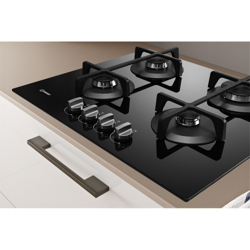 Indesit ING 61T/BK - Piano Cottura a Gas, 4...