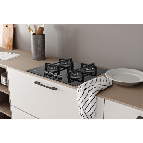Indesit ING 61T/BK - Piano Cottura a Gas, 4...