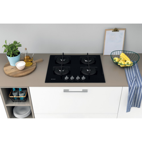 Indesit ING 61T/BK - Piano Cottura a Gas, 4...