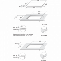 Indesit ING 61T/BK - Piano Cottura a Gas, 4 Fuochi, Vetro Nero, 60 Cm