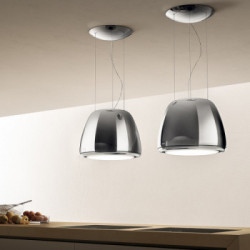 Elica EDITH HEAVYMETAL/F/50 - Cappa Filtrante Sospesa, 325 m³/h, Cromo, PRF0098364, A