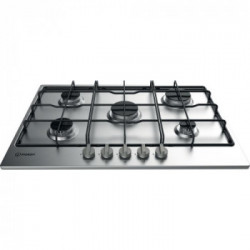 Indesit THP 752 IX/I - Piano Cottura a Gas, Inox, 5 Fuochi, 75 cm