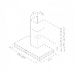 Elica LOL IX/A/60 - Cappa Aspirante a Parete, Inox, 60 cm, PRF0097149, A