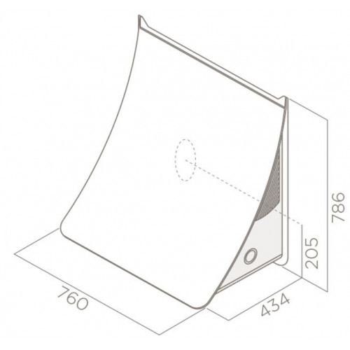 Elica NUAGE PAINTABLE/F/75 - Cappa Filtrante a...