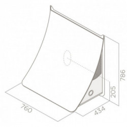 Elica NUAGE PAINTABLE/F/75 - Cappa Filtrante a Parete, Bianco Verniciabile, 75 cm, PRF0098374, A