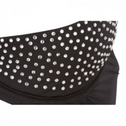 Abierta Fina Set - Completino Intimo con Reggicalze, Nero, Taglia 80C/M