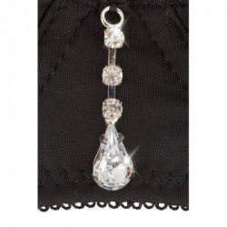 Abierta Fina Set - Completino Intimo con Reggicalze, Nero, Taglia 85C/L