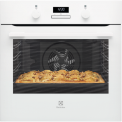 Electrolux KOIGH00W - Forno Elettrico da Incasso Serie 300, 72 Litri, Bianco, 60 Cm, Aqua Cleaning, Classe A