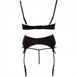 Abierta Fina Shelf Bra Set - Completino Intimo con Reggicalze, Colore Nero, Taglia 75B/S