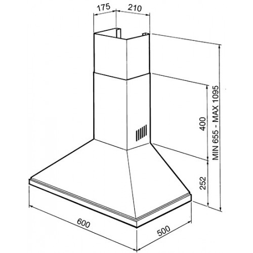 Smeg KSED65XE - Cappa a Parete, Inox Satinato,...