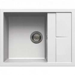 Elleci LGU12568 - Lavello unico 125, 65X50, 1VG, bianco