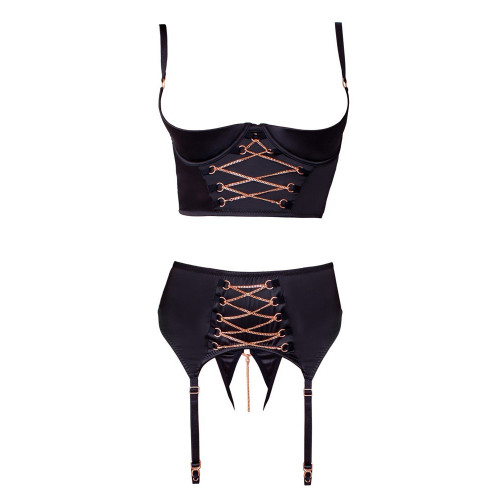 Abierta Fina Shelf Bra Set - Completino Intimo...