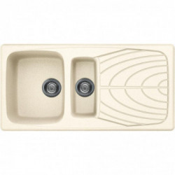 Elleci LGM47562 - Lavello master 475, 100x50, 2VG, bianco antico