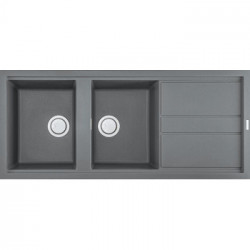 Elleci LMB50073 - Lavello best 500, 116x51, 2VG, titanium