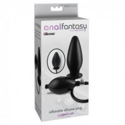 Anal Fantasy - Plug Anale Gonfiabile, Punta Affusolata, Regolabile, Nera