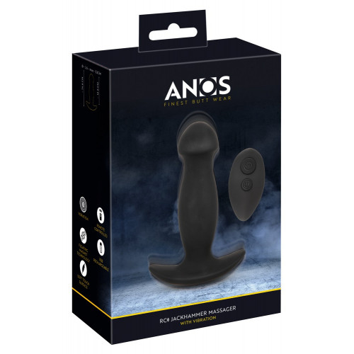 Anos - Vibratore Anale, Silicone, Stimolante, Nero