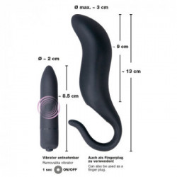 Black Velvets - Plug Anale con Vibrazione, Silicone, Nero