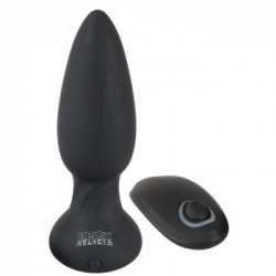 Black Velvets - Plug Anale con Pulsazioni,Telecomando, Silicone, Nero