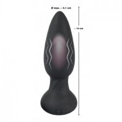 Black Velvets - Plug Anale con Pulsazioni,Telecomando, Silicone, Nero