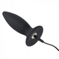 Black Velvets - Plug Anale con Vibrazioni, Ricaricabile, Nero, Silicone