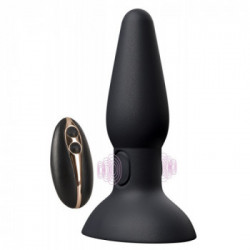 Black Velvets - Plug Anale con Vibrazione, Silicone, Nero, Impermeabile, Ricaricabile