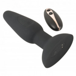 Black Velvets - Plug Anale con Vibrazione, Silicone, Telecomando, Nero