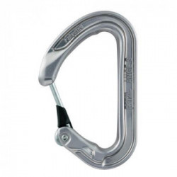 Petzl M57 G Ange S grigio - Moschettone compatto ultraleggero con sistema MonoFil Keylock