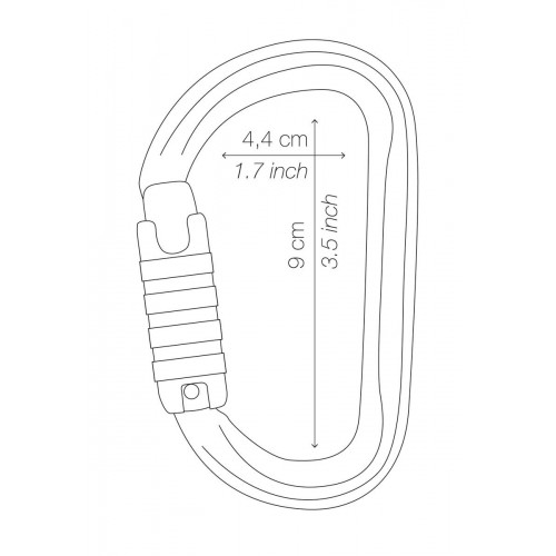 Petzl Am'D Triact-lock Silver - Moschettone
