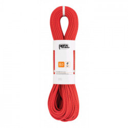 Petzl R21BR 050 Rumba 8mm Rosso 50m - Mezza corda con trattamento Duratec Dry per l’arrampicata su vie lunghe e l’alpinismo