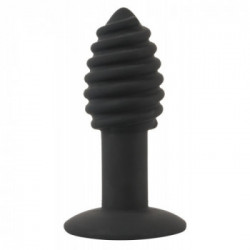 Black Velvets - Plug Anale a Torsione, con Vibrazione, Impermeabile, Nero, Silicone