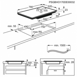 Electrolux EIL83443 - Piano Cottura ad Induzione Intuit, 4 Zone, 80 cm