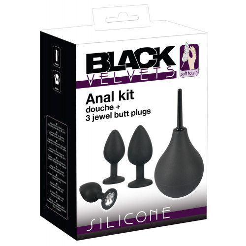 Black Velvets - Set Plug Anale, 4 Pz ,Silicone,...