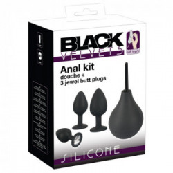 Black Velvets - Set Plug Anale, 4 Pz ,Silicone, Nero