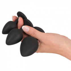 Black Velvets - Set Plug Anale, 4 Pz ,Silicone, Nero