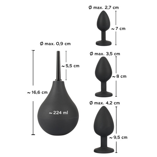 Black Velvets - Set Plug Anale, 4 Pz ,Silicone,...