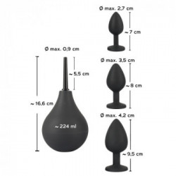 Black Velvets - Set Plug Anale, 4 Pz ,Silicone, Nero