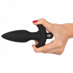 Black Velvets - Plug Anale con Vibrazione, Silicone, Lungo, Nero, 15 cm