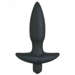 Black Velvets - Plug Anale con Vibrazione, Lungo, Nero, 13cm, Silicone